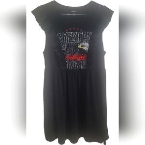 Torrid Women's Black Graphic Ruffled Trimmed T-shirt Dress Torrid Sz 2/18-20